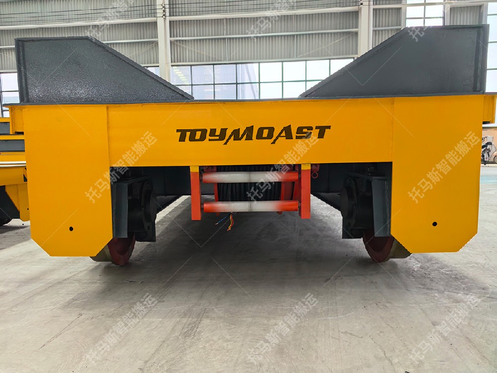 辽宁某钢厂V型凹槽钢卷搬运轨道平车案例